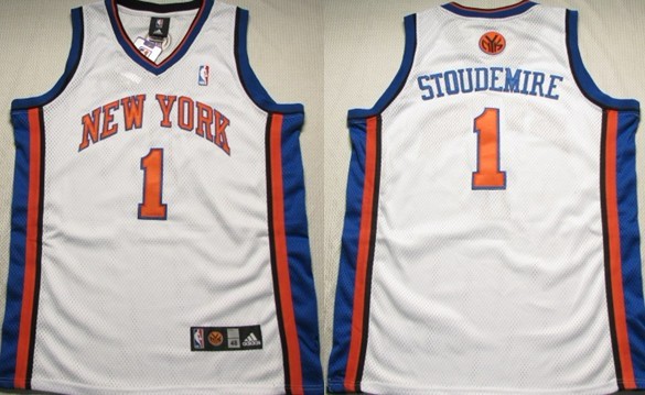New York Knicks #1 Amare Stoudemire White Swingman Jersey - Zenithce