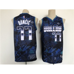 Dallas Mavericks 77 Luka Doncic Black Stitched Jersey - Zenithce