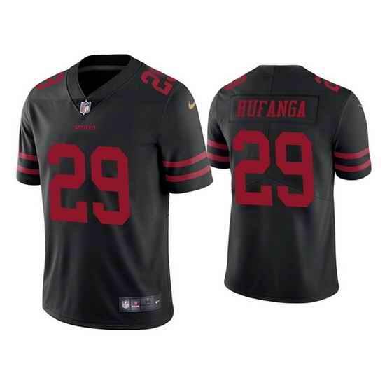 San Francisco 49ers #29 Talanoa Hufanga Black Vapor Untouchable Stitched Football Jersey - Zenithce