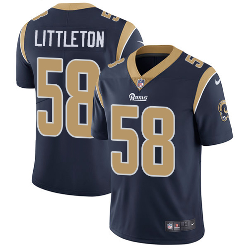 Los Angeles Rams #58 Cory Littleton Navy Vapor Untouchable Limited Stitched Jersey - Zenithce