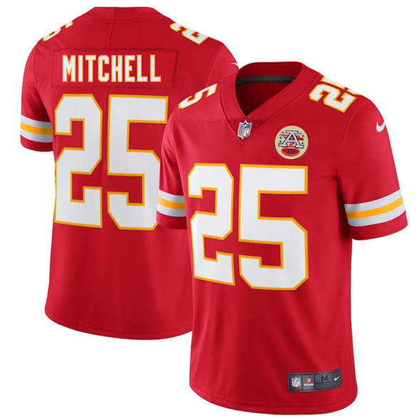 Kansas City Chiefs #25 Elijah Mitchell Red 2025 Vapor Untouchable Limited Stitched Jersey - Zenithce