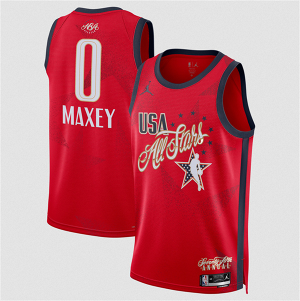2026 All-Star #0 Tyrese Maxey Red Stitched Jersey - Zenithce