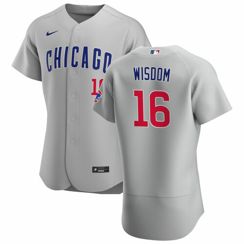 Chicago Cubs #16 Patrick Wisdom Gray Flex Base Stitched Jersey - Zenithce