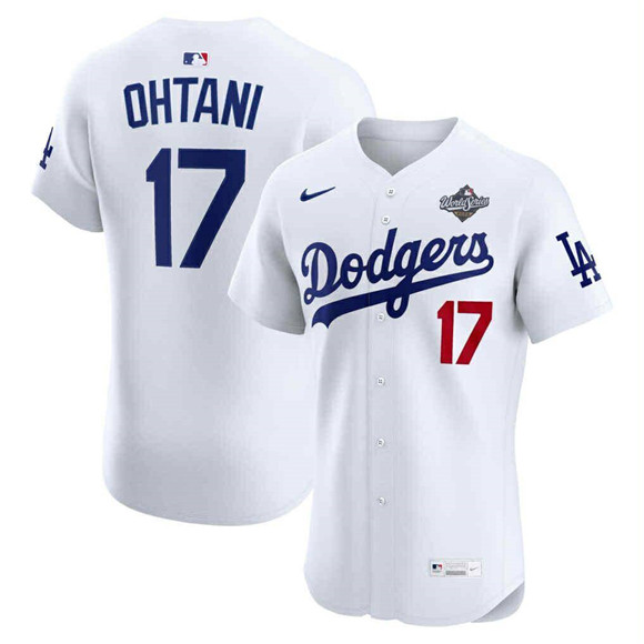 Los Angeles Dodgers #17 Shohei Ohtani White 2025 World Series Cool Base Sttiched Jersey - Zenithce