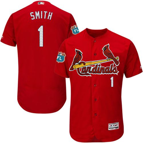 Cardinals #1 Ozzie Smith Red Flexbase Authentic Collection Stitched Jersey - Zenithce