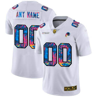 Washington Football Team Customized Custom 2020 White Crucial Catch Limited Stitched Jersey - Zenithce