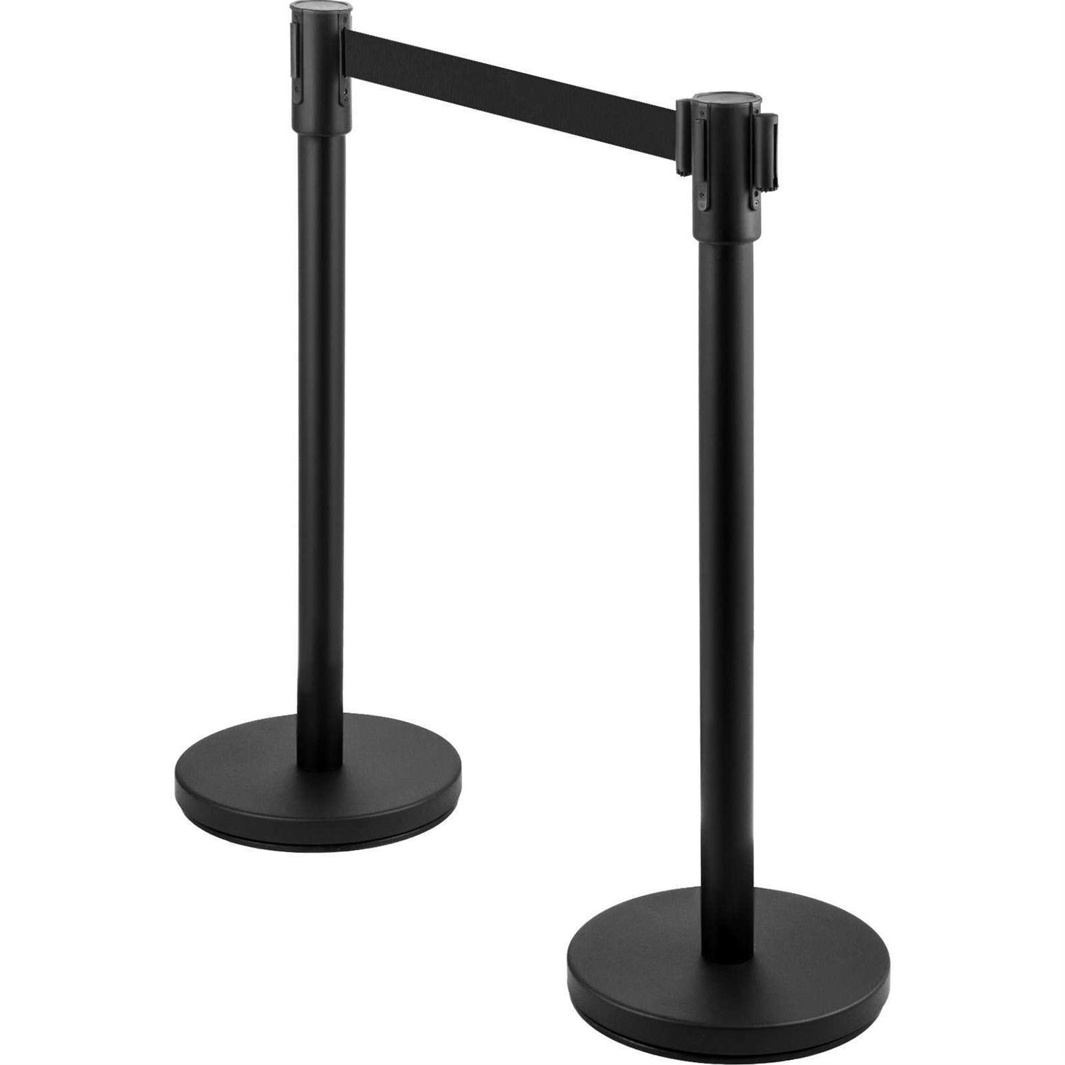 VEVOR Crowd Control Stanchion Set, Stanchion Set with 6.6 ft/2 m - Zenithce
