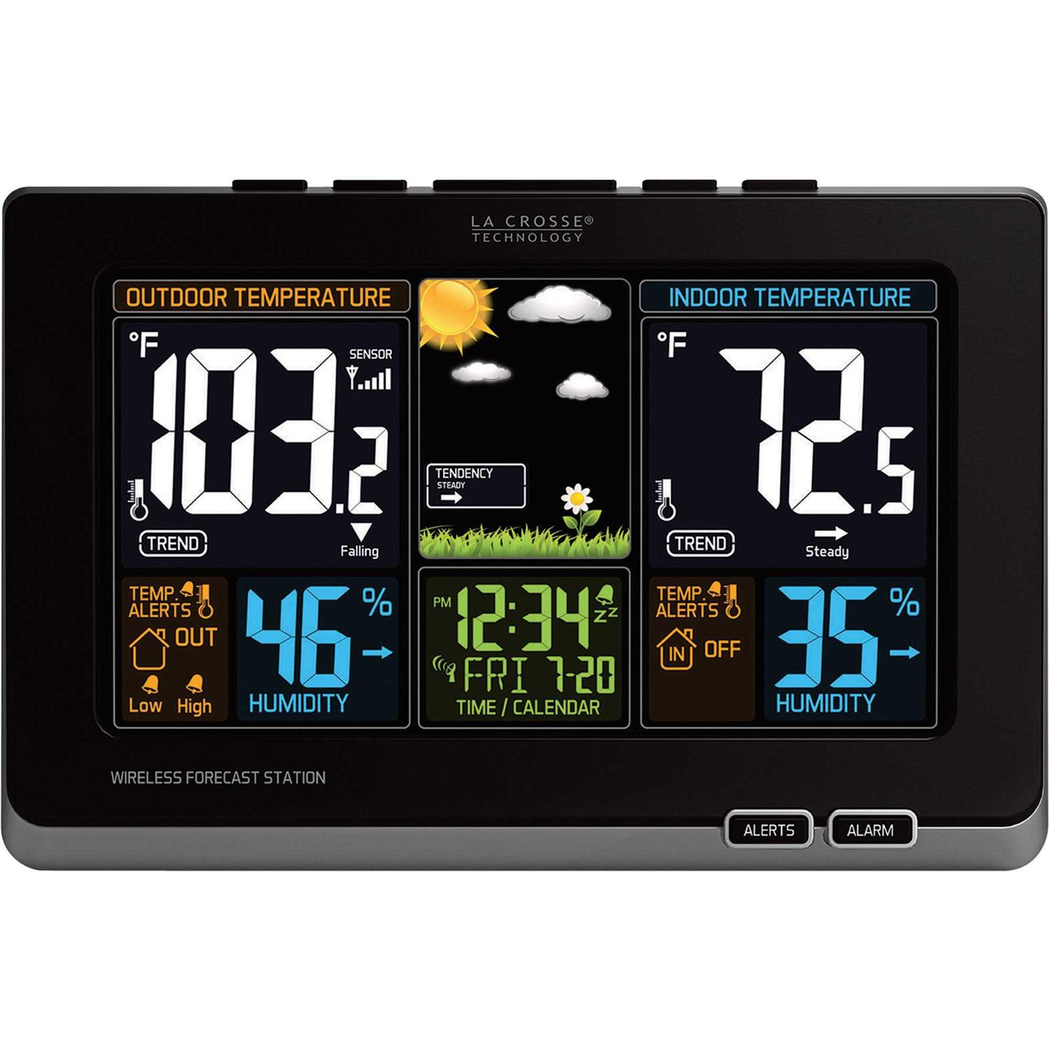 La Crosse Technology WiFi Projection Alarm Clock with AccuWeather forecast - Zenithce