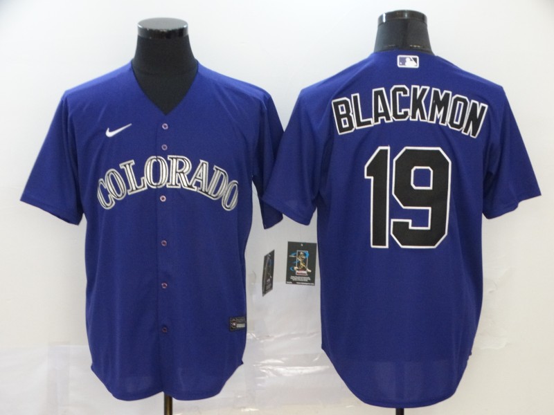 Colorado Rockies #19 Charlie Blackmon Blue Cool Base Stitched Jersey - Zenithce