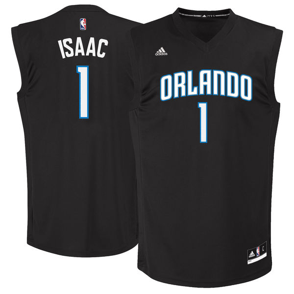 Orlando Magic #1 Jonathan Isaac Black 2017 Draft Pick Replica Jersey - Zenithce