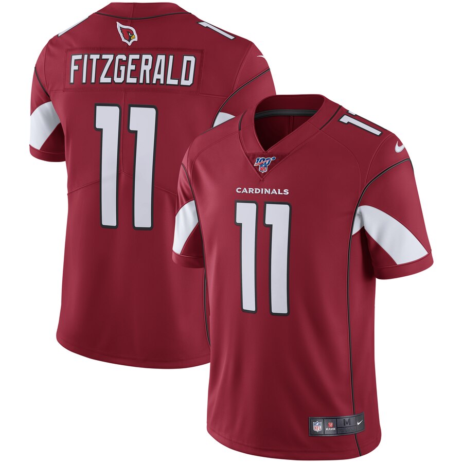 Arizona Cardinals #11 Larry Fitzgerald Red 2019 100th Season Vapor Untouchable Limited Stitched Jersey - Zenithce