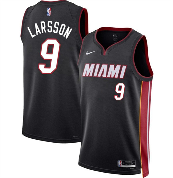 Miami Heat #9 Pelle Larsson Black 2024 Draft Icon Edition Stitched Jersey - Zenithce