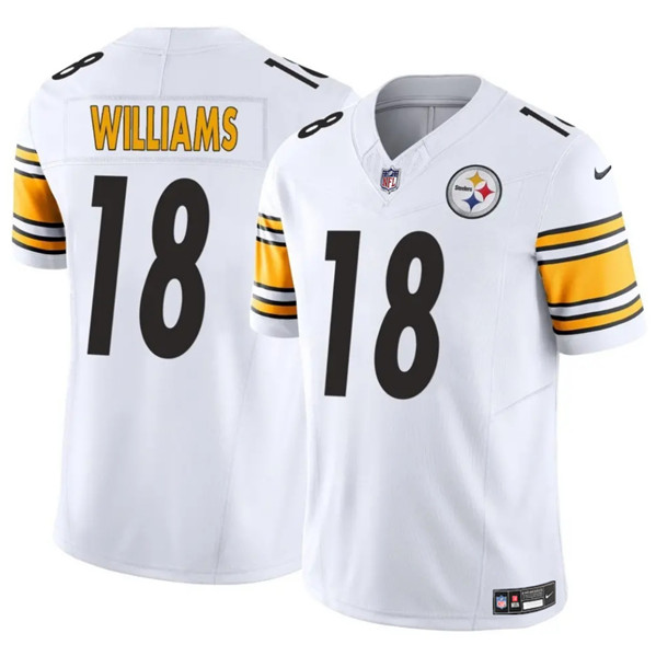 Pittsburgh Steelers #18 Mike Williams White 2024 F.U.S.E. Vapor Untouchable Limited Stitched Jersey - Zenithce