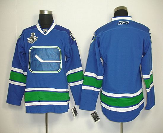 Canucks 2011 Stanley Cup Finals Blank Blue Third Stitched Jersey - Zenithce
