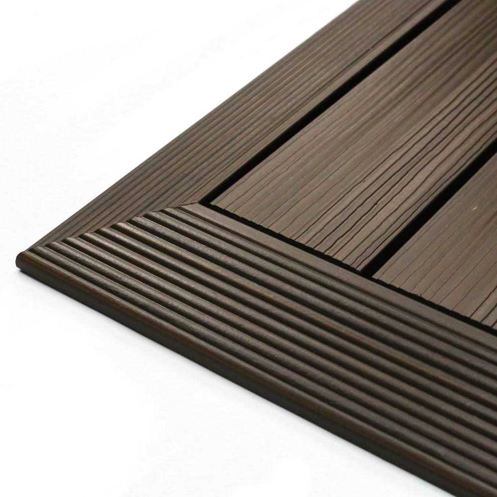 NewTechWood 1/6 ft. x 1 ft. Quick Deck Composite Deck Tile Outside Corner Fascia - Zenithce