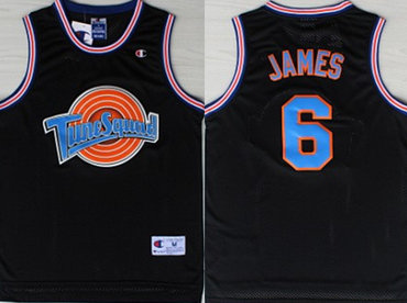 Tune Squad 6 James Black Stitched Movie Jersey - Zenithce