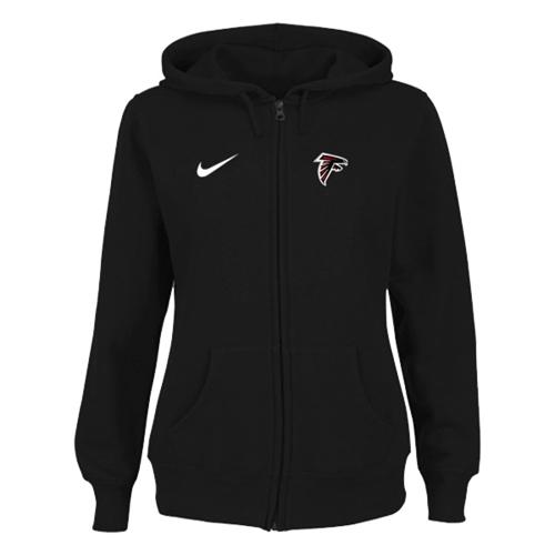 Women's Nike Atlanta Falcons Ladies Tailgater Full Zip Hoodie Black - Zenithce