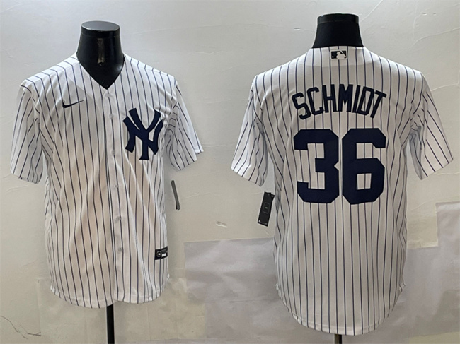New York Yankees #36 Clarke Schmidt White Cool Base Stitched Jersey - Zenithce