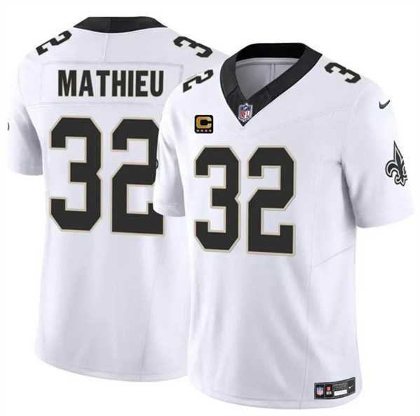 New Orleans Saints #32 Tyrann Mathieu White 2024 F.U.S.E. With 4-Star C Patch Vapor Limited Stitched Jersey - Zenithce