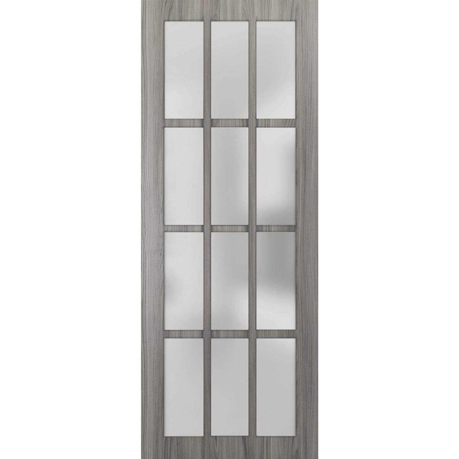 Sartodoors French Double Doors 80 inches Frosted Glass FELICIA3312DD-GA - Zenithce