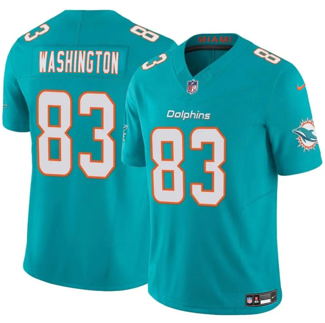 Miami Dolphins #83 Malik Washington Aqua 2024 F.U.S.E. Vapor Limited Stitched Jersey - Zenithce