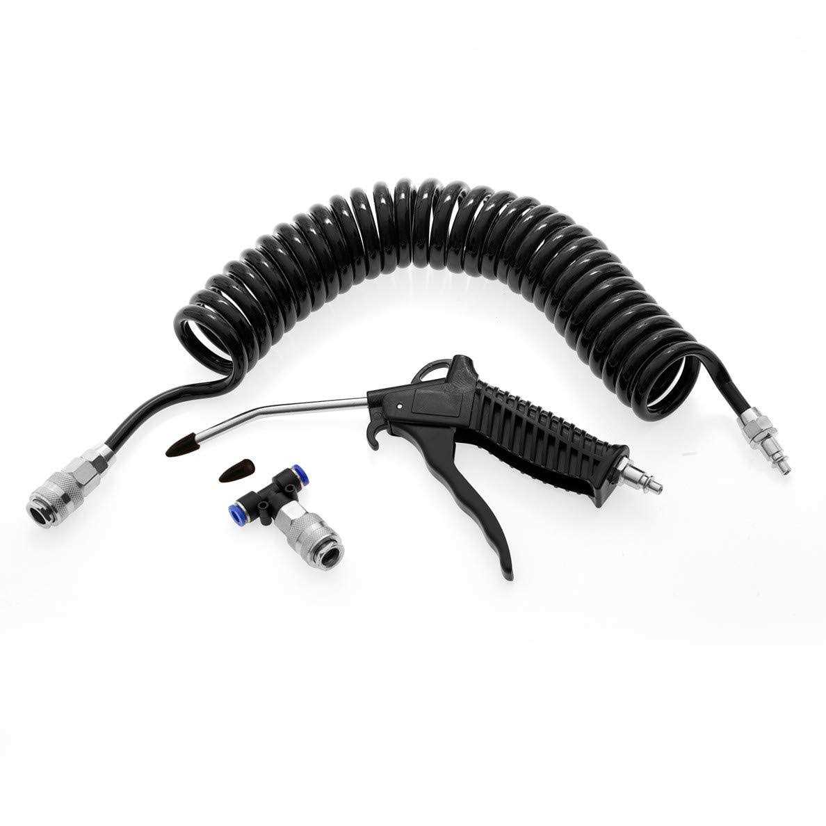 Sunxenze Air Duster Blow Gun with 5 Meter Long Coil PU Air Hose,Air Tank Blow Gun Kit - Zenithce