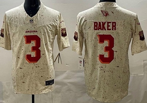 Arizona Cardinals #3 Budda Baker Limited Cream Rivalries FUSE Vapor Jersey - Zenithce