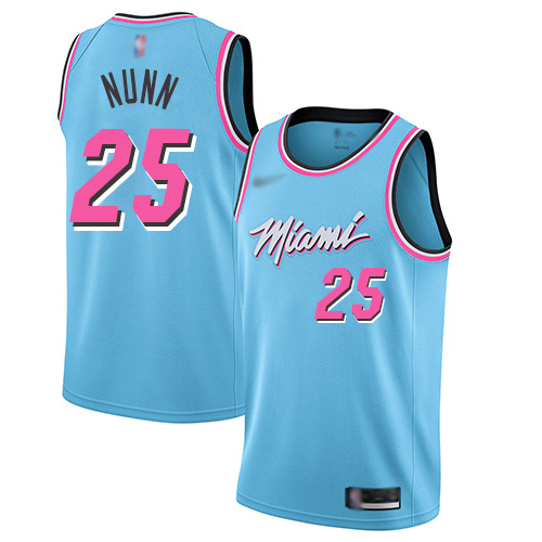 Miami Heat #25 Kendrick Nunn Blue Swingman City Edition 2019-20 Jersey - Zenithce