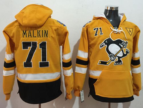 Penguins #71 Evgeni Malkin Gold Sawyer Hooded Sweatshirt 2017 Stadium Series Stitched Jersey - Zenithce