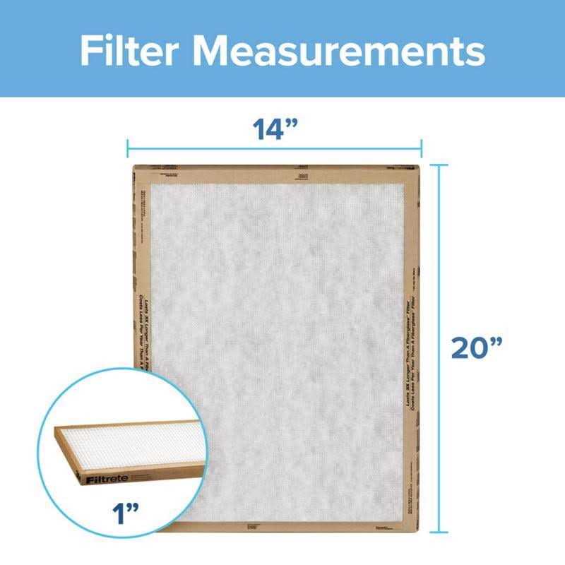 Filtrete 14-in x 30-in x 1-in 1900 MPR Premium Allergen Bacteria and Virus Electrostatic Pleated Air Filter - Zenithce