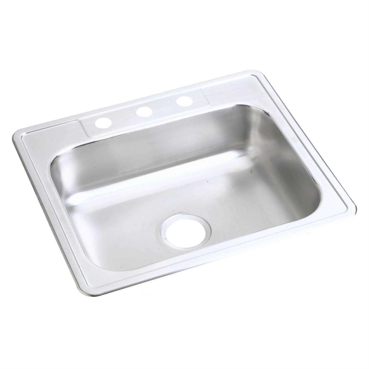 Elkay D117211 Dayton Single Bowl Drop-in Stainless Steel Bar Sink - Zenithce