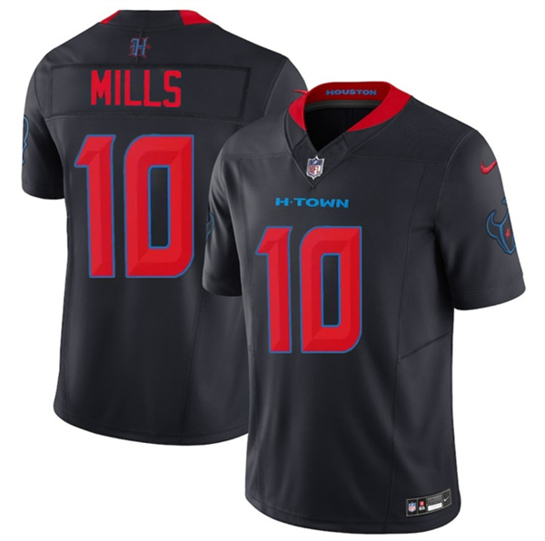 Houston Texans #10 Davis Mills Navy 2nd Alternate 2025 F.U.S.E. Vapor Limited Football Stitched Jersey - Zenithce