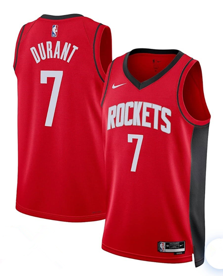 Houston Rockets #7 Kevin Durant Red Icon Edition Jersey - Zenithce