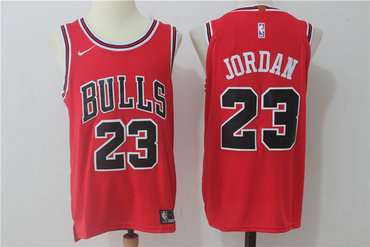 Chicago Bulls #23 Michael Jordan Red 2017-2018 Swingman Stitched Jersey - Zenithce