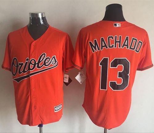 Orioles #13 Manny Machado Orange New Cool Base Stitched Jersey - Zenithce