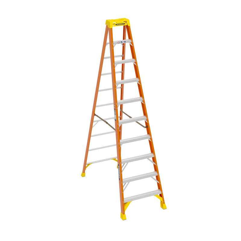Werner 10 ft. Aluminum Straight Ladder D1510-1 - Zenithce