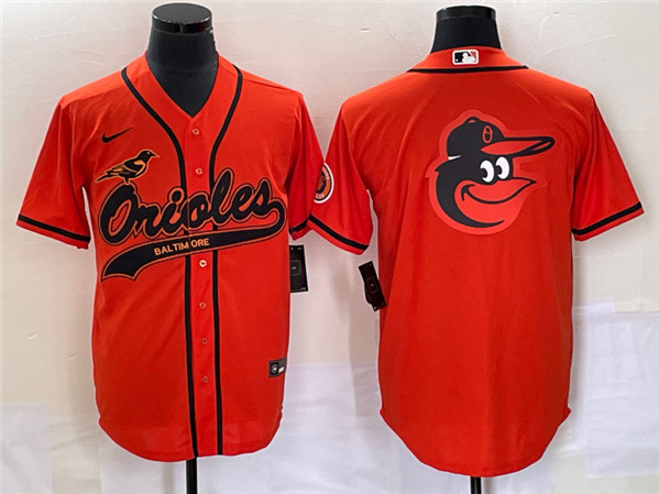 Baltimore Orioles Orange Team Big Logo Cool Base Stitched Jersey - Zenithce