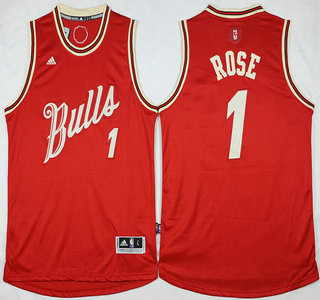 Chicago Bulls #1 Derrick Rose Revolution 30 Swingman 2015 Christmas Day Red Jersey - Zenithce