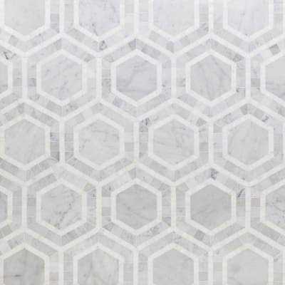Zeta Random Sized Marble Honeycomb Mosaic Wall & Floor Tile Ivy Hill Tile - Zenithce