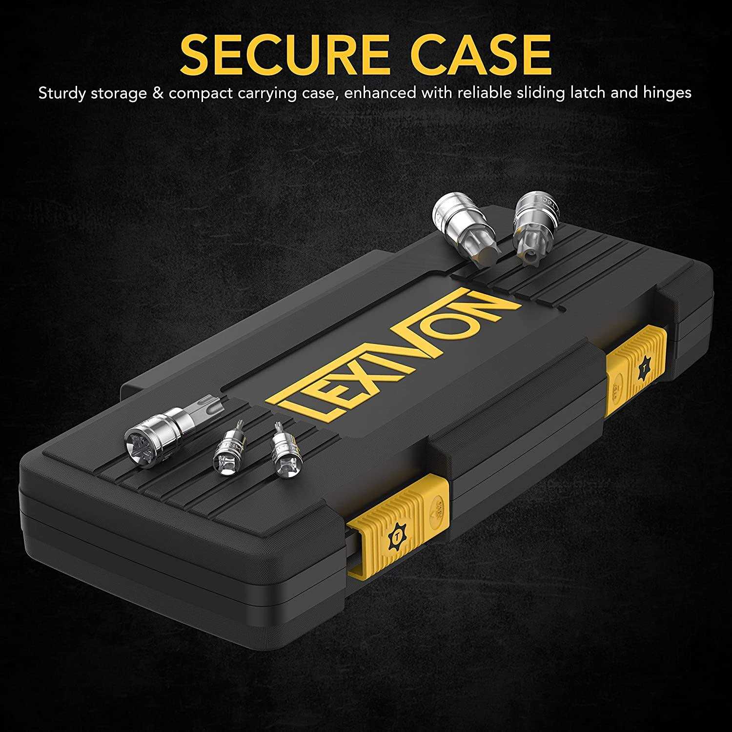 Lexivon Master Hex Bit Socket Set, Premium S2 Alloy Steel - Zenithce