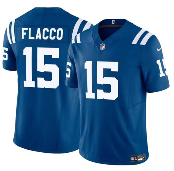 Indianapolis Colts #15 Joe Flacco Blue 2024 F.U.S.E. Vapor Limited Stitched Jersey - Zenithce