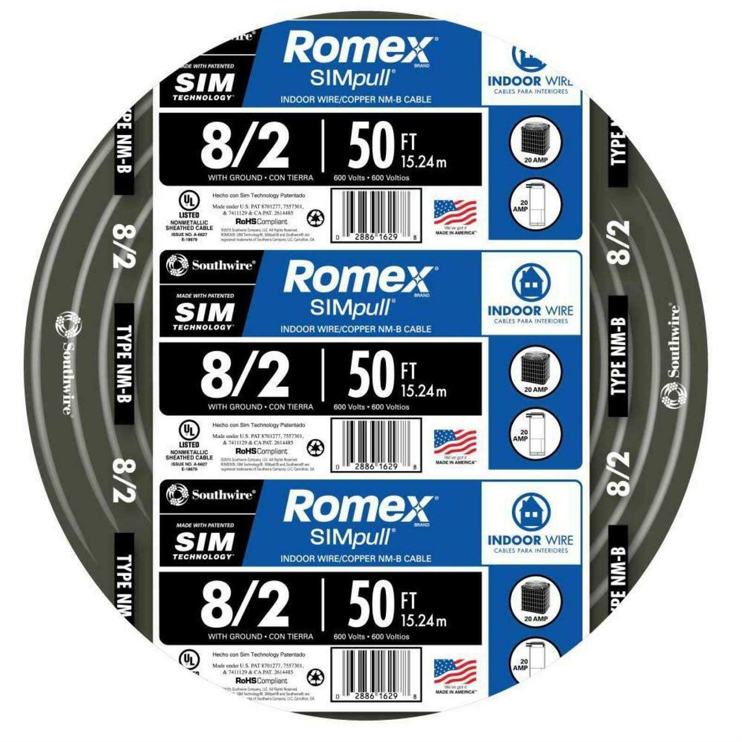 Southwire 50 ft. 6/3 Gray Stranded CU UF-B W/G Wire - Zenithce