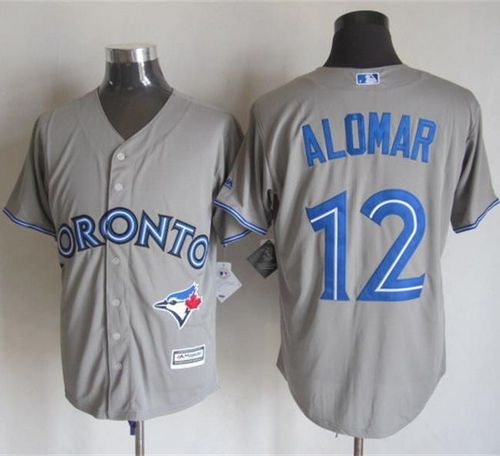 Blue Jays #12 Roberto Alomar Grey New Cool Base Stitched Jersey - Zenithce