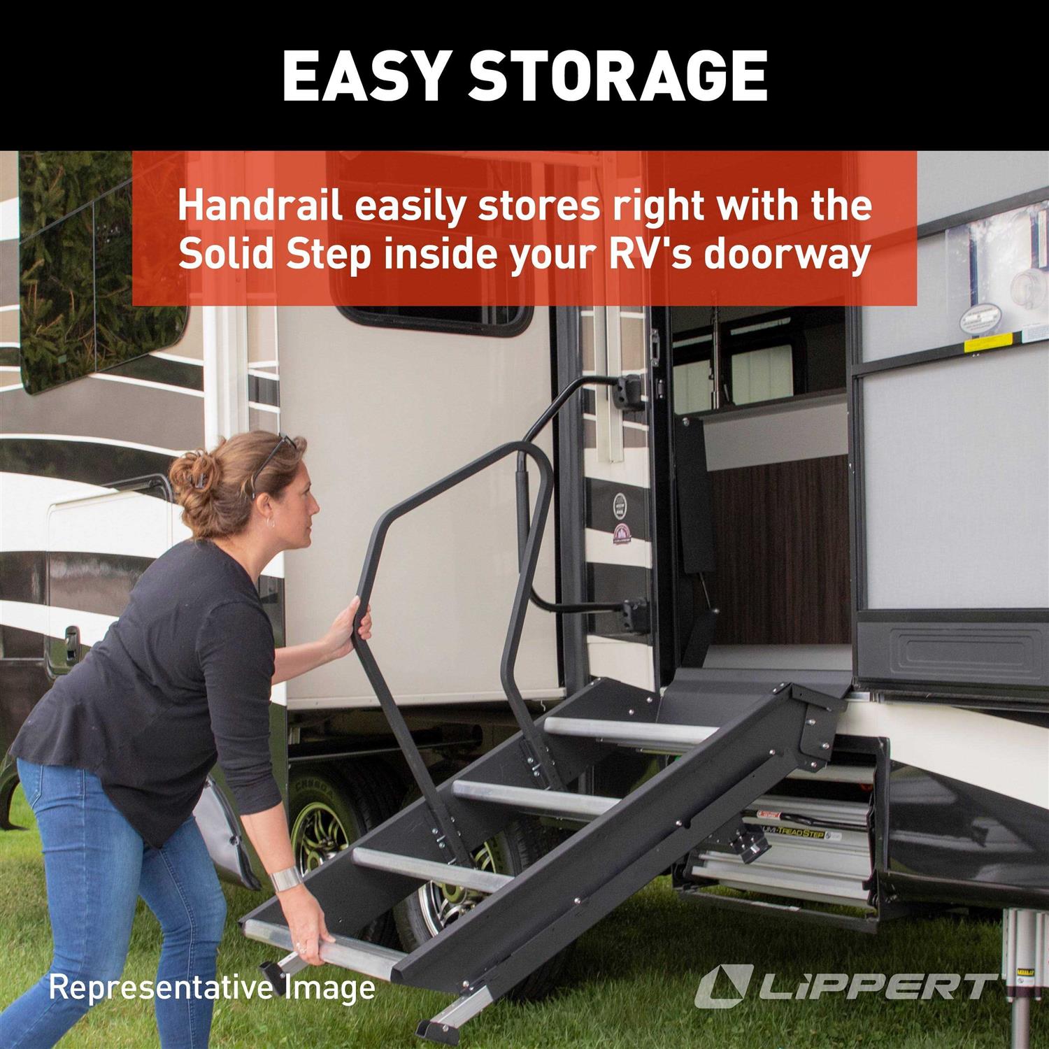 Lippert 432682 Step-Manual Double 24 Radius - Zenithce