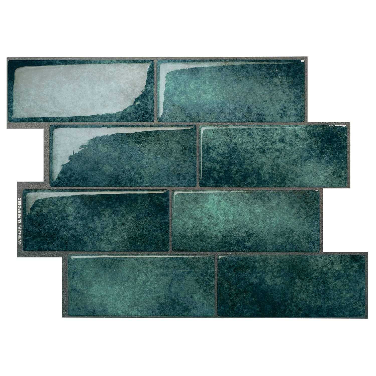 Smart Tiles Peel and Stick Backsplash 5 Sheets of 11.56 x 8.38 - Zenithce
