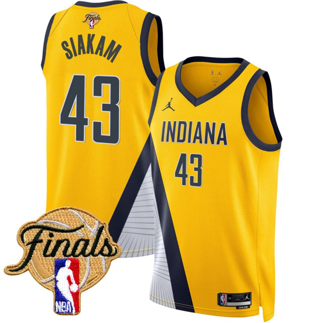 Indiana Pacers #43 Pascal Siakam Yellow 2025 Finals Statement Edition Stitched Jersey - Zenithce