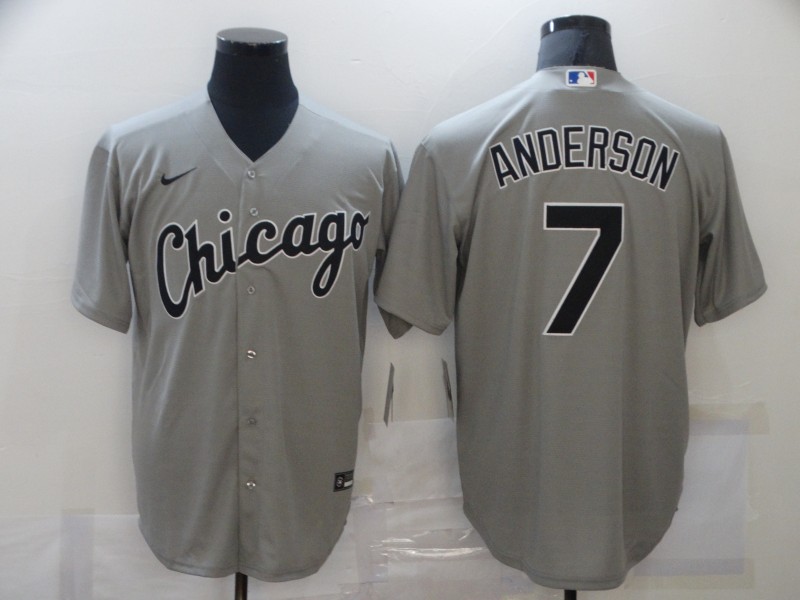 Chicago White Sox #7 Tim Anderson Grey Cool Base Stitched Jersey - Zenithce