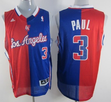 Los Angeles Clippers #3 Chris Paul Revolution 30 Swingman Red/Blue Two Tone Jersey - Zenithce
