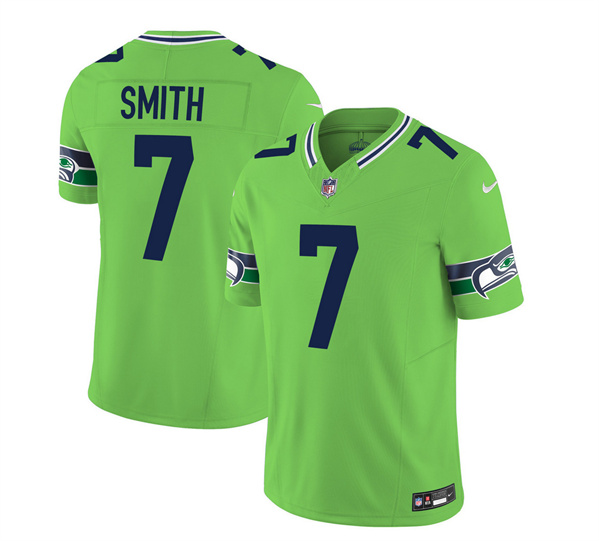 Seattle Seahawks #7 Geno Smith 2023 F.U.S.E. Green Limited Stitched Jersey - Zenithce