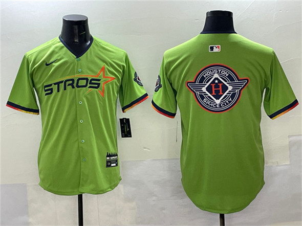 Houston Astros Team Big Logo Green 2025 City Connect Limited Stitched Jersey - Zenithce
